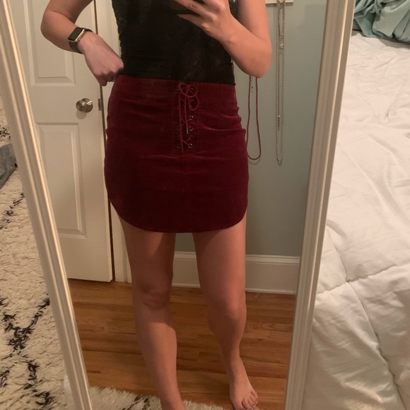 Kristen Crimson Skirt